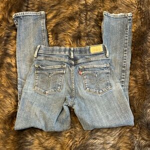 Levi’s 525 perfect waist mid rise straight leg jeans